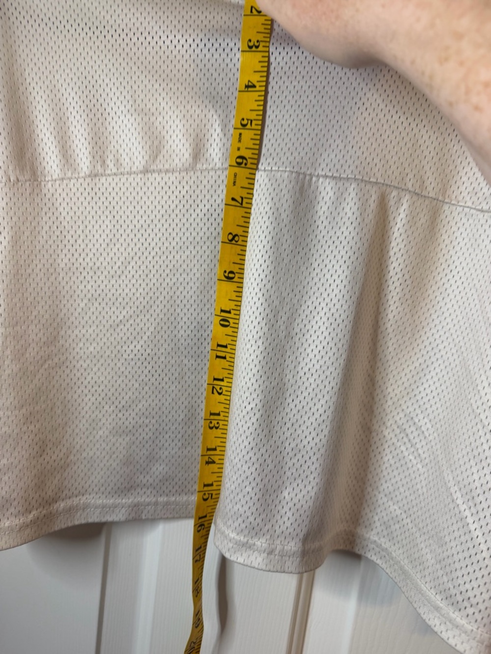 SHEIN White Cropped Eagle Graphic Jersey Activewear Sz Large - Picture 7 of 7